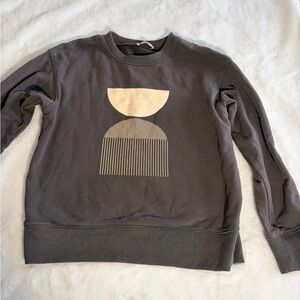 Boheme Gray Sweatshirt with Beige Graphic